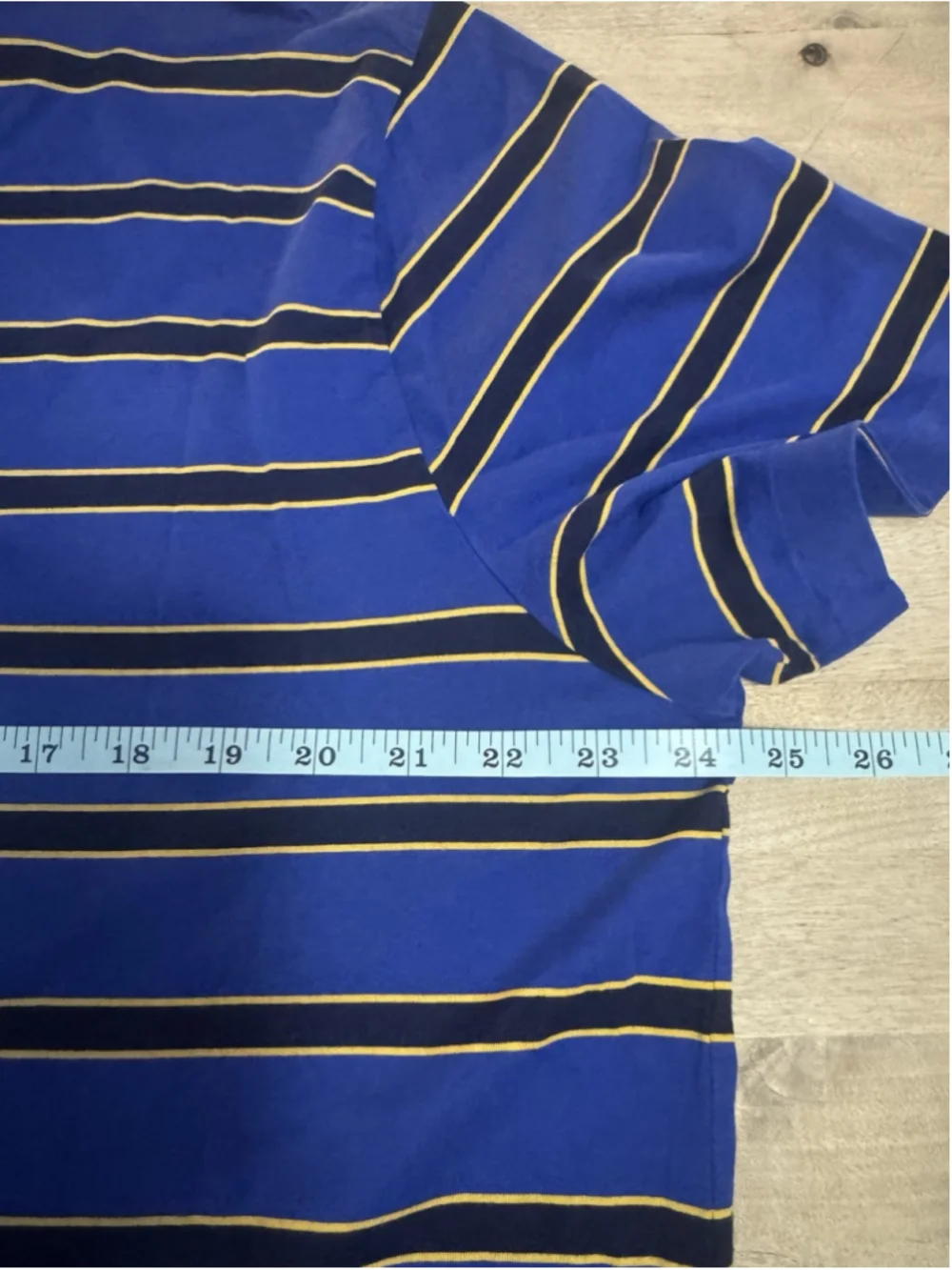 Men’s Ralph Lauren Rugby Striped Short Sleeve Polo Shirt Blue Size XL
